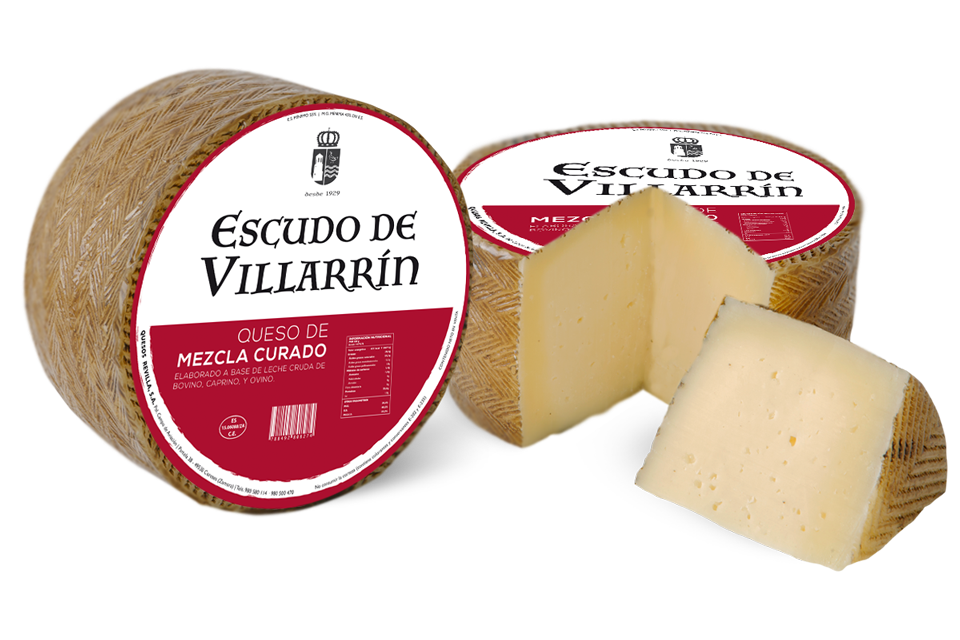 Escudo de Villarrín queso mezcla curado